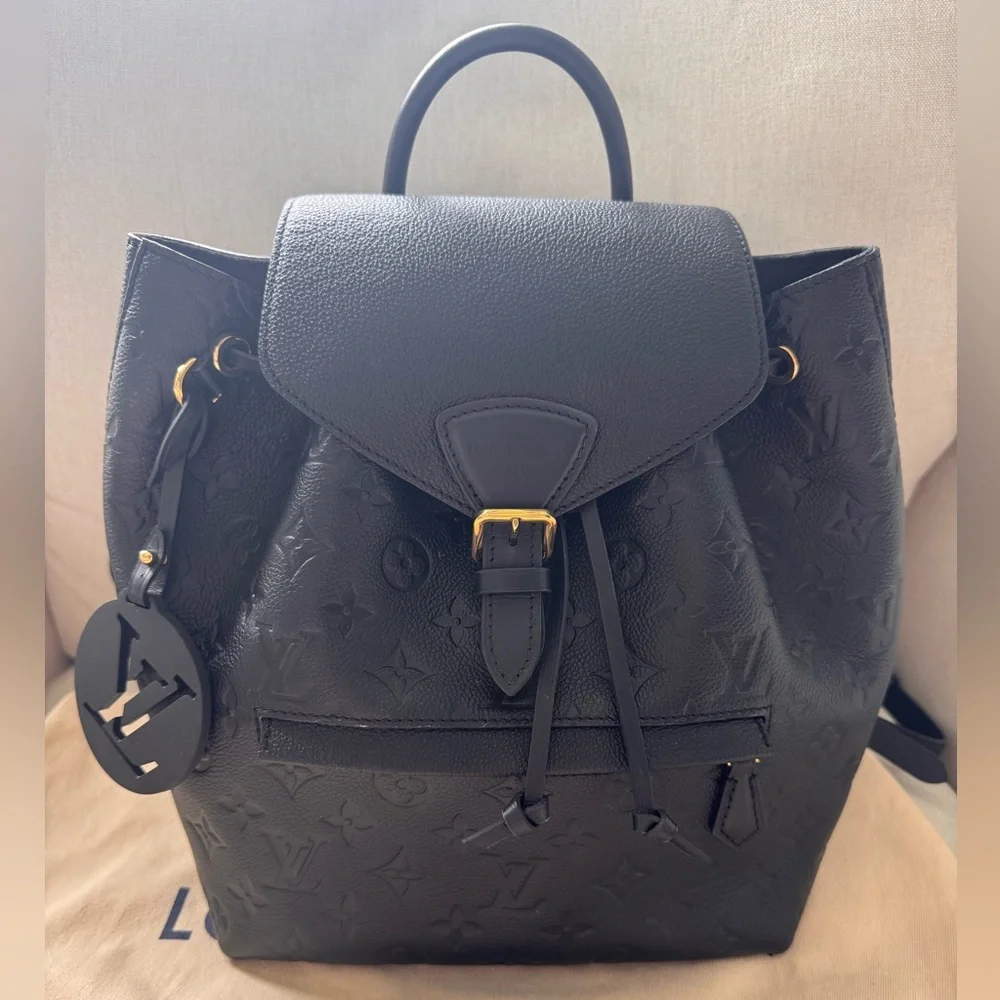 Auth. ✅ RARE Louis Vuitton NM Montsouris Empriente Backpack in “Noir”🖤✨